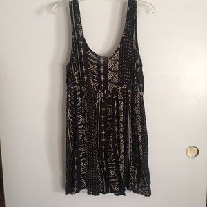 Black and Tan Patterned Dress